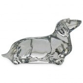 BACCARAT CRYSTAL DOG FIGURINED