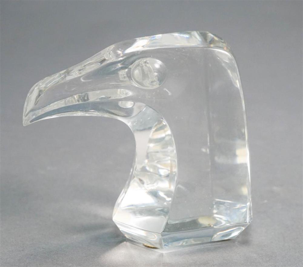 BACCARAT CRYSTAL EAGLE'S HEAD, H: 4