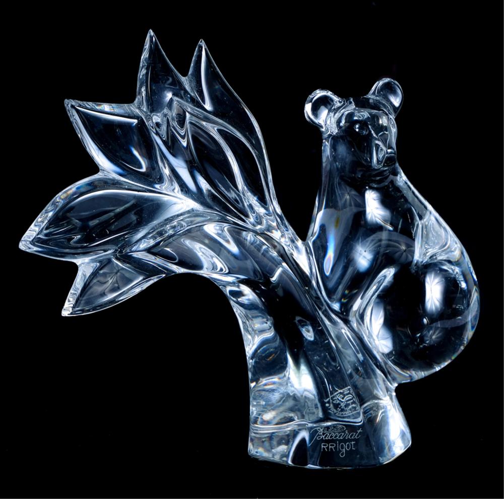 BACCARAT CRYSTAL KOALA IN PALM TREE