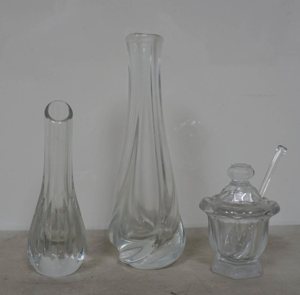 BACCARAT CRYSTAL MUSTARD JAR AND