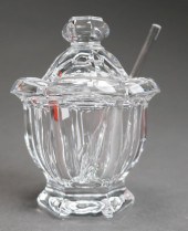 BACCARAT CRYSTAL MUSTARD JAR,