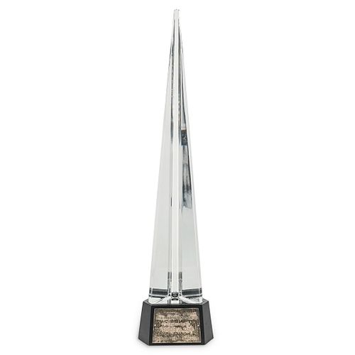 BACCARAT CRYSTAL OBELISK WITH