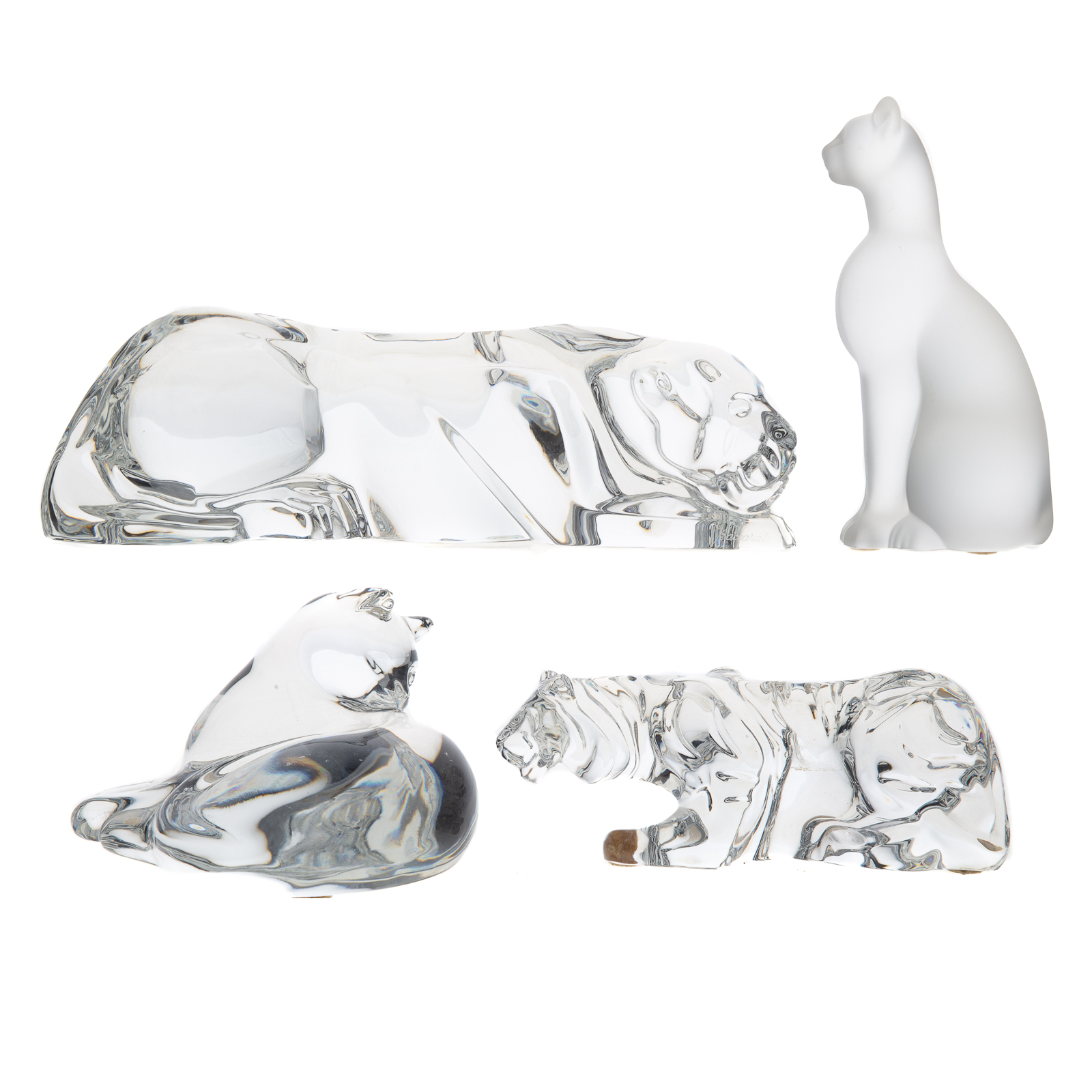 BACCARAT CRYSTAL, PANTHER, TIGER
