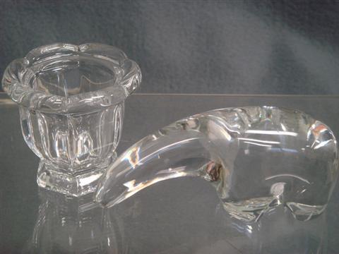 Baccarat crystal polar bear, 6" l,