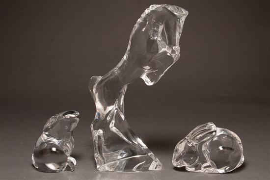 Baccarat crystal rearing horse