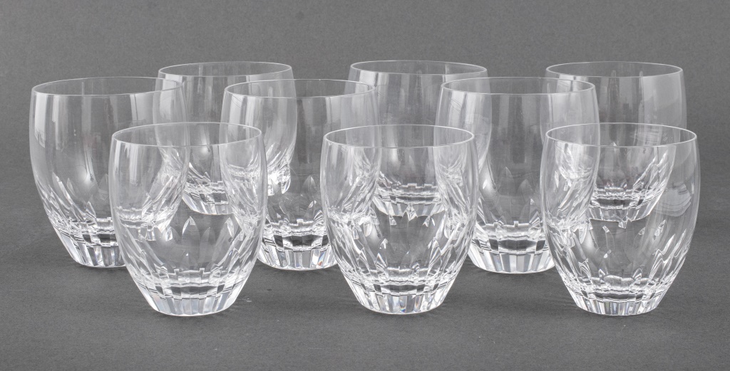 BACCARAT CRYSTAL ROCKS GLASSES, 9