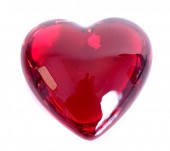 BACCARAT CRYSTAL RUBY PUFFED H