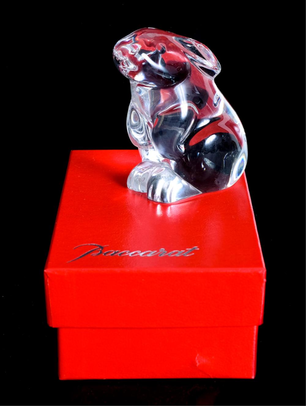 BACCARAT CRYSTAL SITTING RABBIT