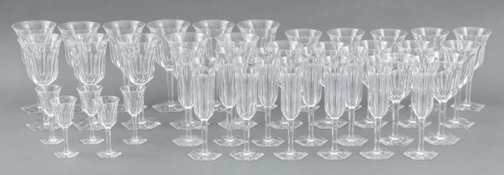 BACCARAT CRYSTAL STEMWARE SET, 40