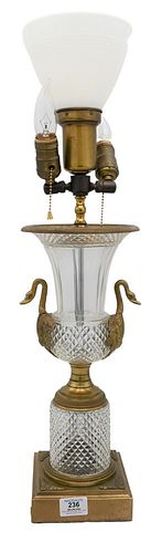 BACCARAT CRYSTAL URN FORM TABLE