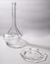 BACCARAT CRYSTAL VASE AND OCTA