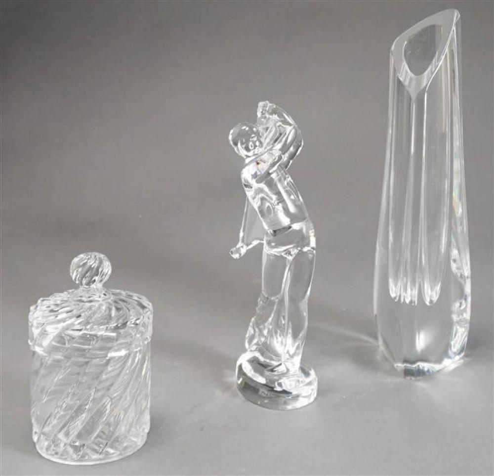 BACCARAT CRYSTAL VASE, FIGURE OF