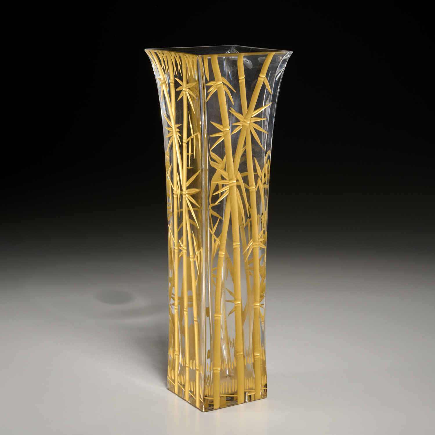 BACCARAT CUT GLASS 'BAMBOO' VASE