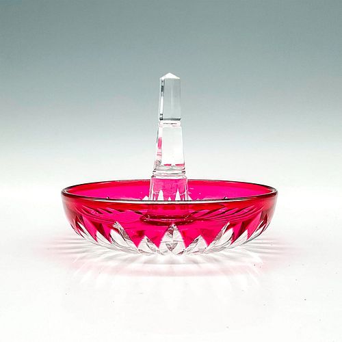 BACCARAT CUT GLASS RING HOLDERRed