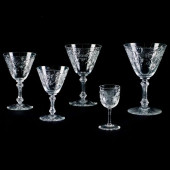 BACCARAT CUT GLASS STEMWARE SE