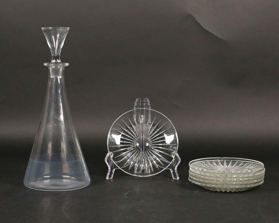 BACCARAT DECANTER & 6 VAL ST