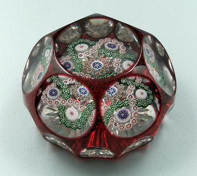 Baccarat faceted paperweight,