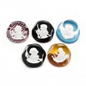 BACCARAT, FIVE HISTORICAL FIGU