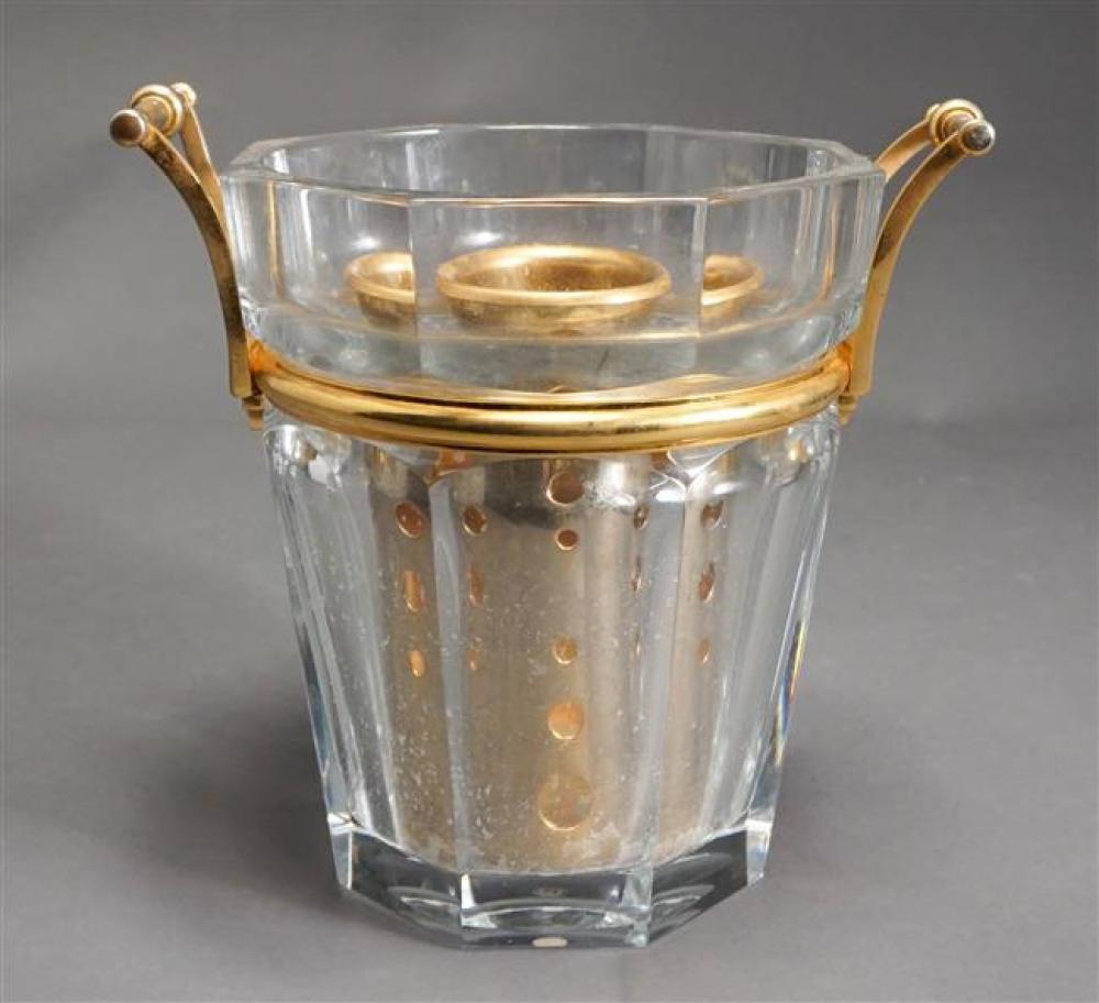 BACCARAT GILT METAL MOUNTED