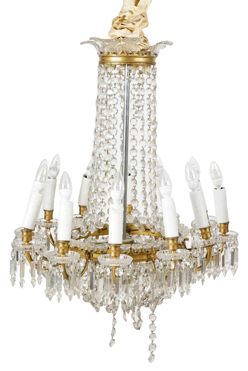 BACCARAT GLASS AND GILT METAL