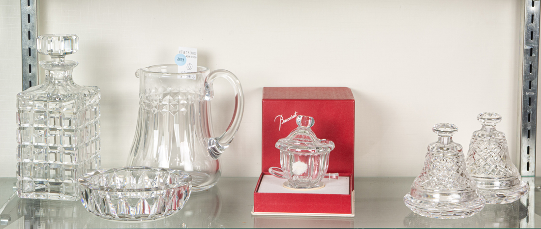 BACCARAT GLASS PITCHER AND