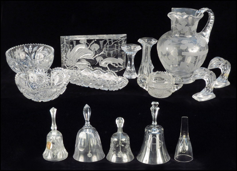BACCARAT GLASS VASE. Together