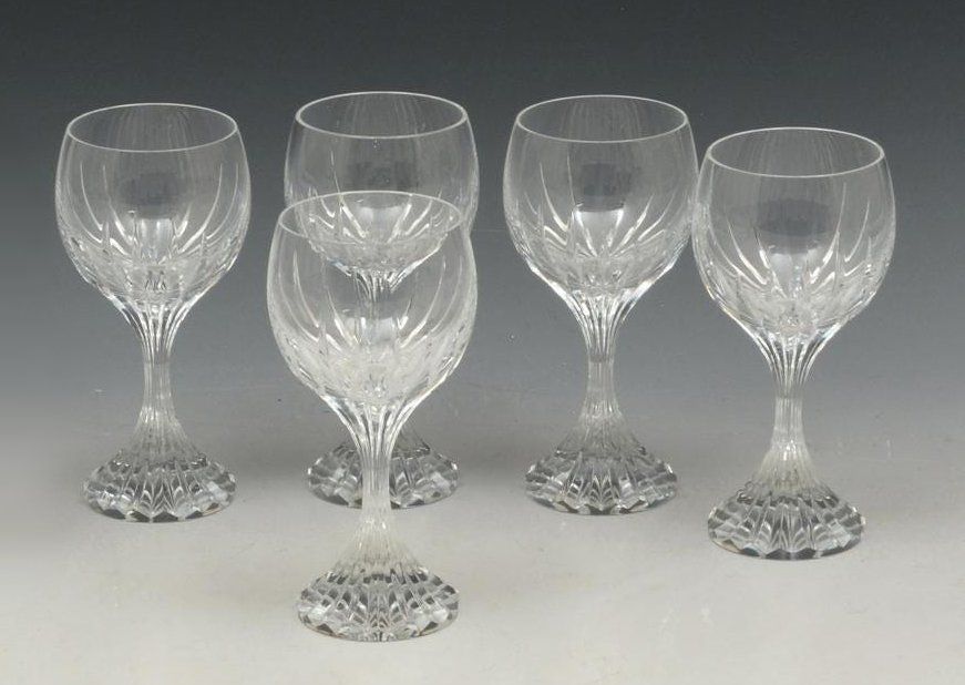 BACCARAT MASSENA CRYSTAL. 5 WINE