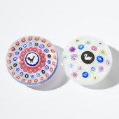 Baccarat Millefiori Swan and R
