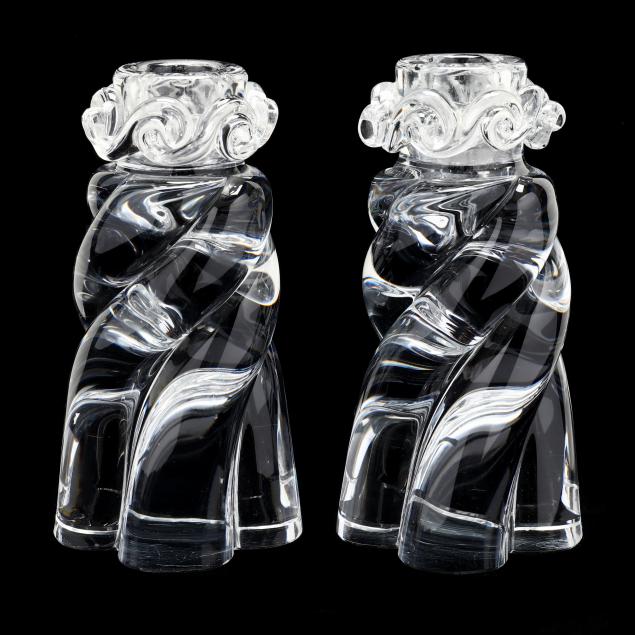 BACCARAT, PAIR OF ALADIN CRYSTAL