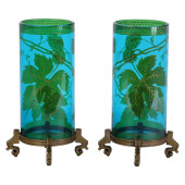 BACCARAT PAIR OF CRYSTAL AND B