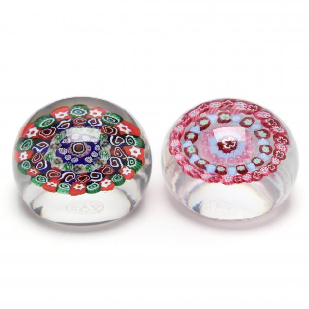 BACCARAT, PAIR OF MILLEFIORI