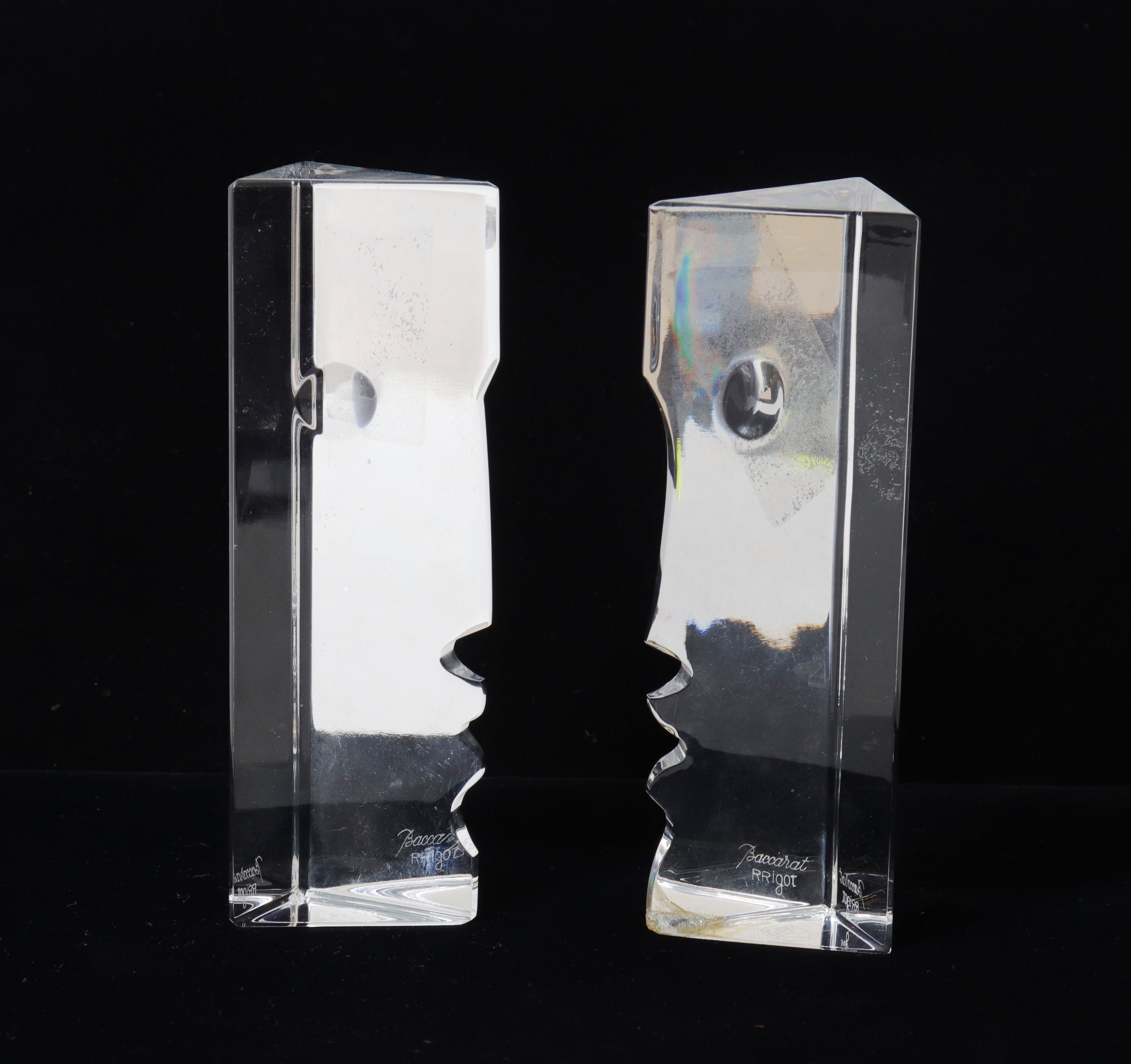 BACCARAT RIGOT CRYSTAL GLASS FACE