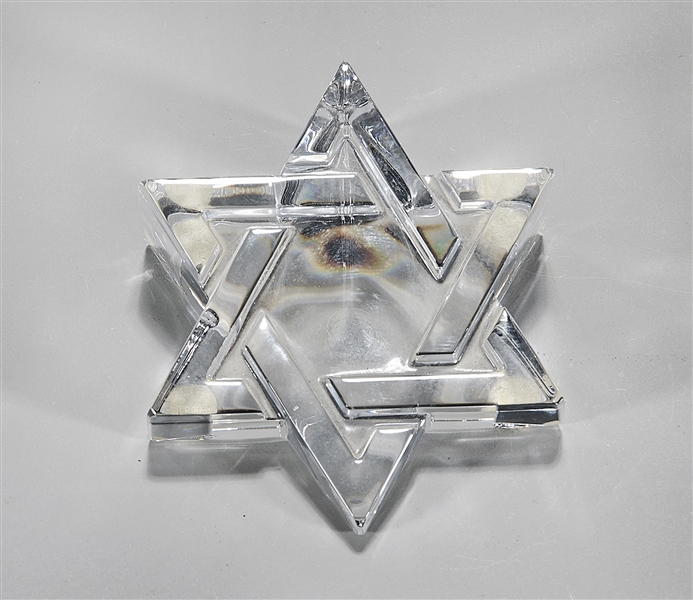 Baccarat Star of David paperweight;