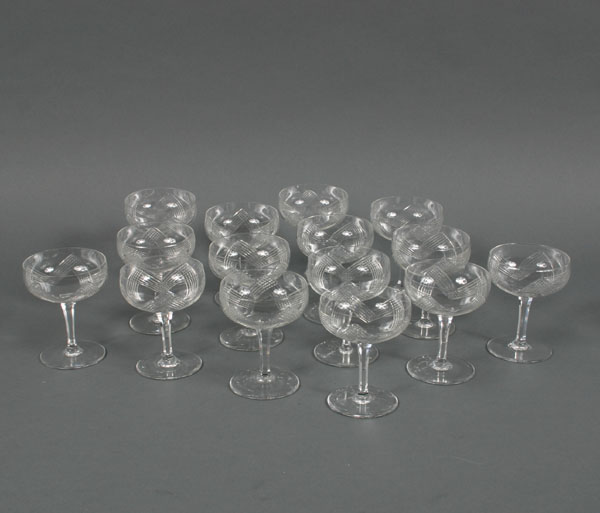 Baccarat stemware; fifteen