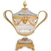 BACCARAT STYLE GILT BRONZE AND
