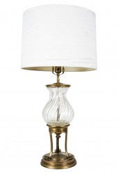 BACCARAT-STYLE GLASS TABLE LAM
