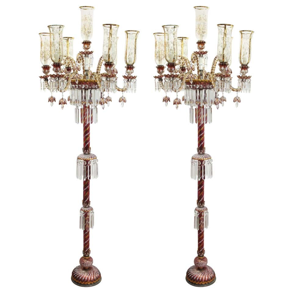BACCARAT STYLE RUBY & GILT