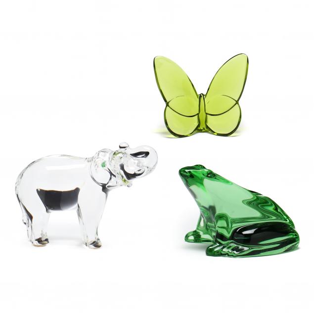 BACCARAT, THREE FIGURAL CRYSTAL