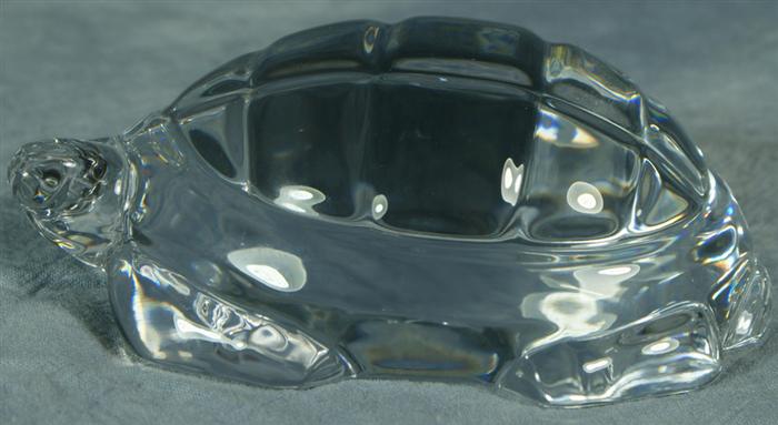 Baccarat turtle figurine, 3"