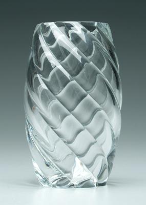 Baccarat vase, stenciled Baccarat