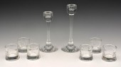 BACCARAT VOTIVES (6) AND CANDL