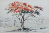 BACON, 'FLAMBOYANT', WATERCOLO