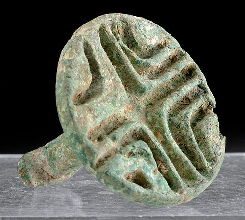 BACTRIAN COPPER ALLOY STAMP SEAL W/