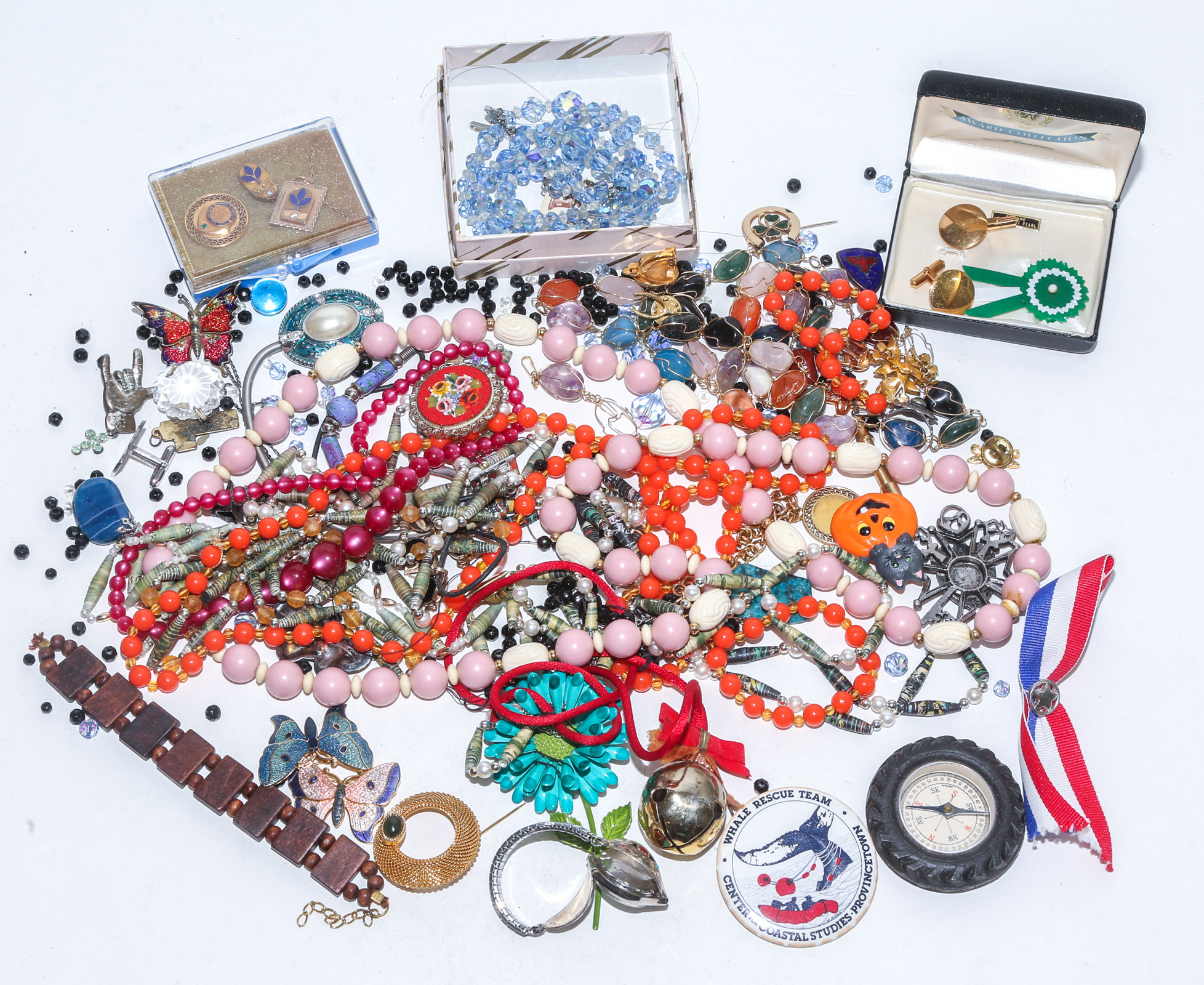 BAG LOT OF ASSORTED JEWELRY &