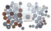 BAG OF 69 WORLD COINS WITH 34