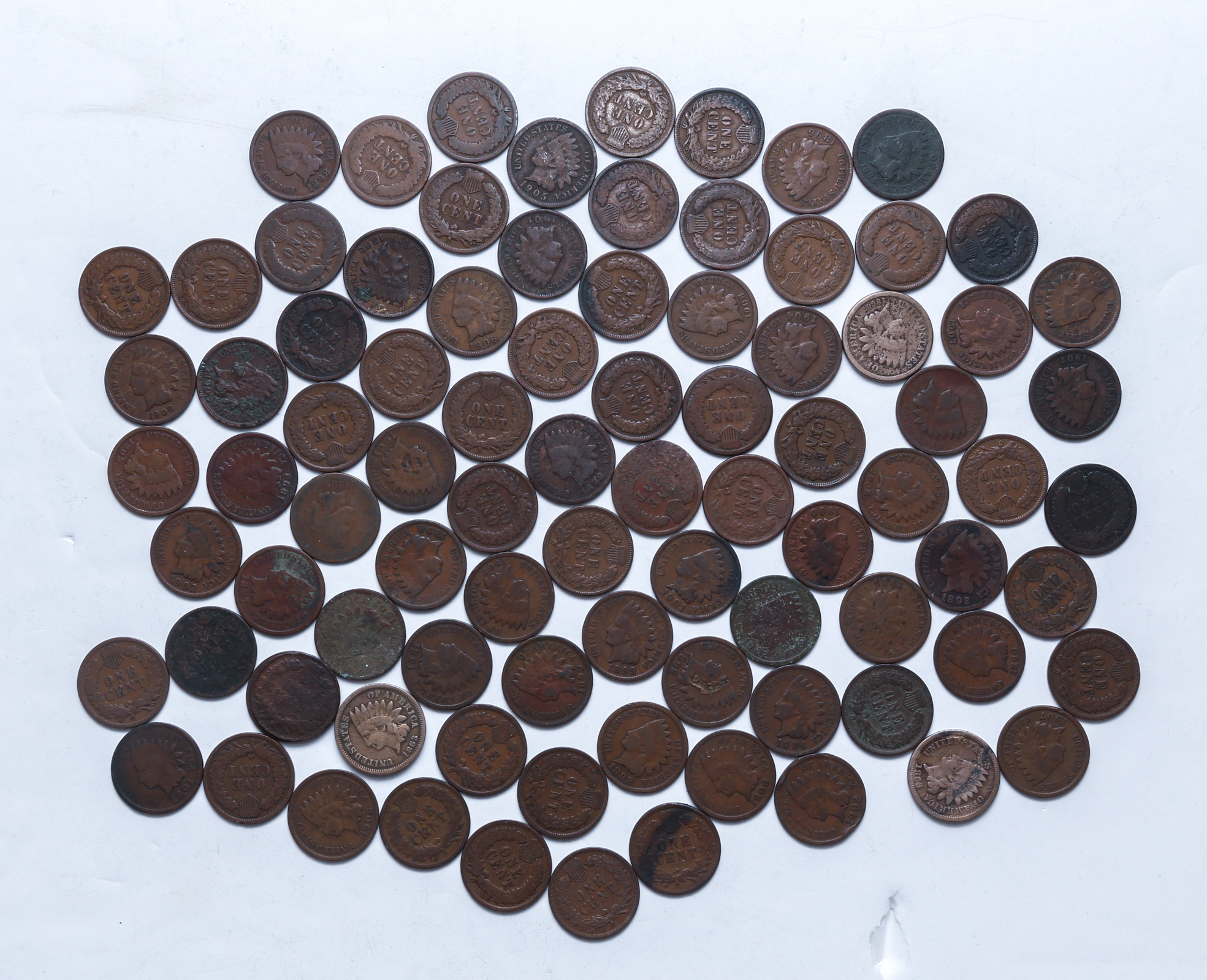 BAG OF 85+ INDIAN CENTS Some were