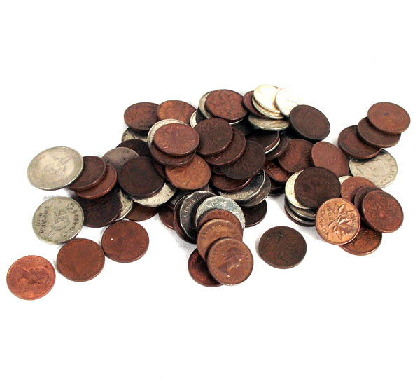 Bag of Mixed Type Canadian Coins