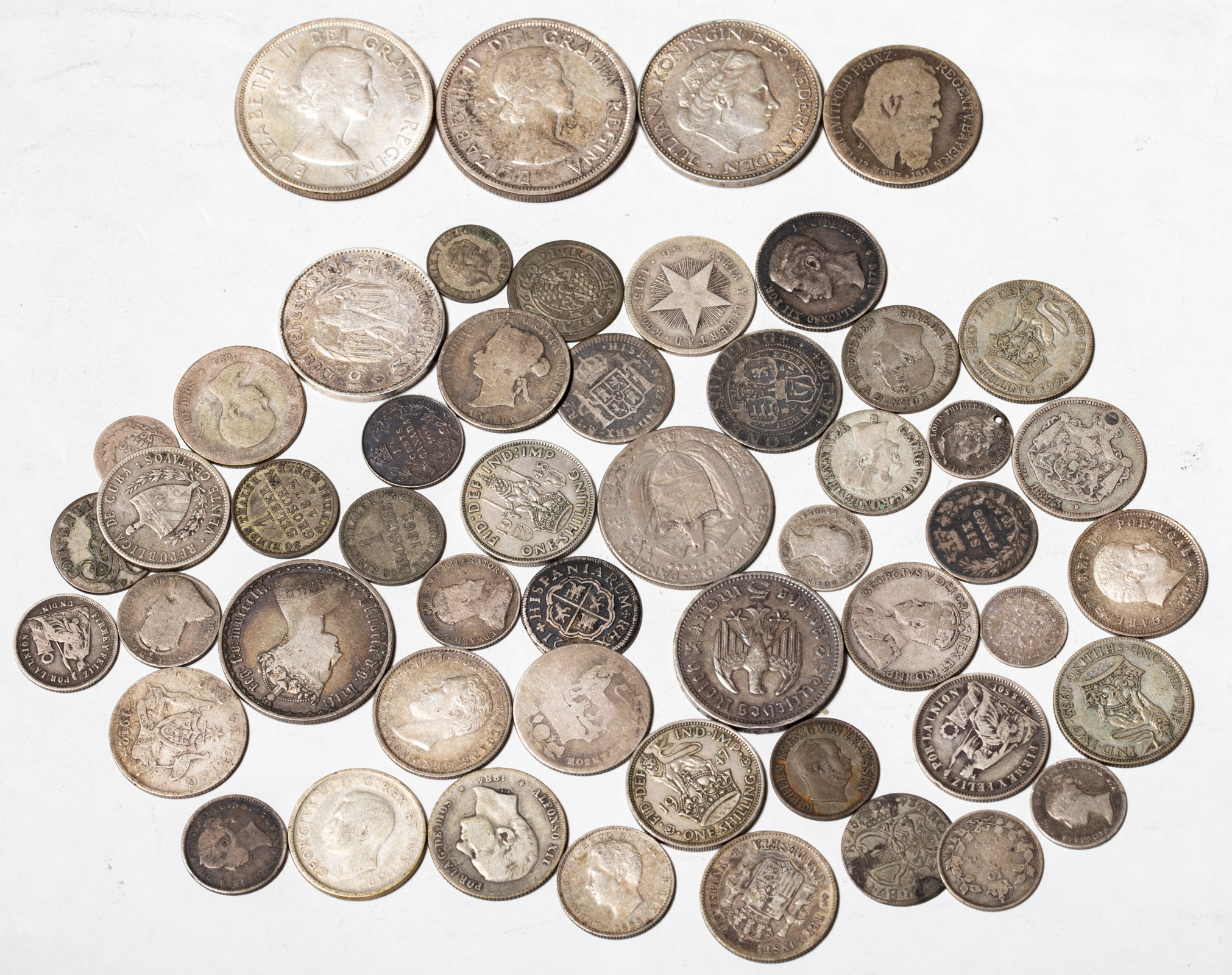 BAG OF WORLD SILVER COINS Very nice