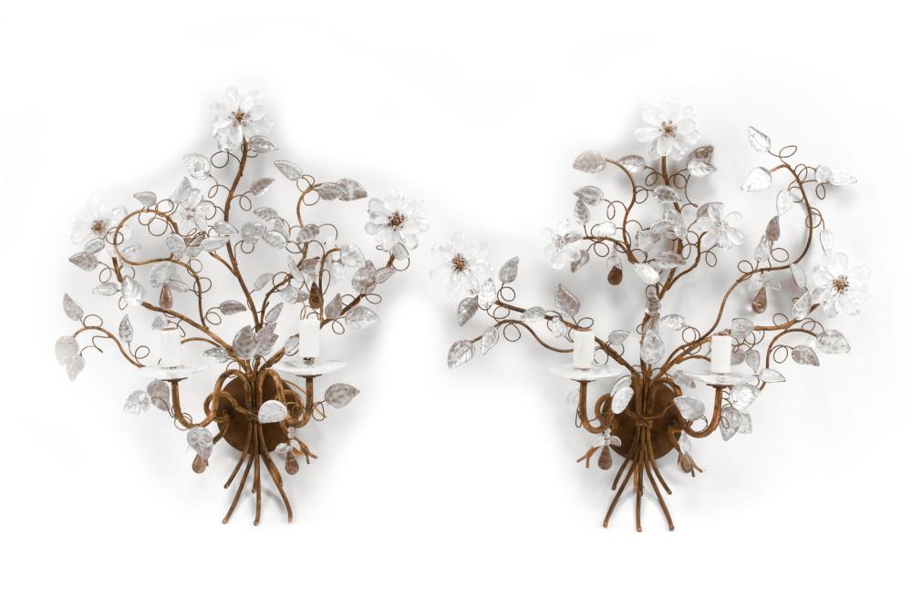 BAGUES-STYLE ROCK CRYSTAL AND