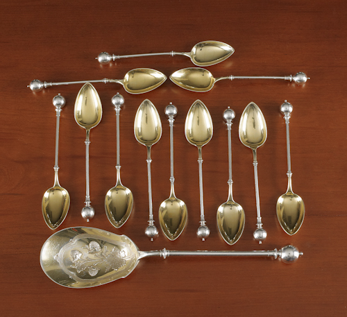 Bailey & Co. silver gilt dessert